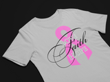 Cancer Message t-shirt - Love Faith Hope T-shirt - Premium breast cancer t-shirt design