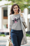 Fight cancer t-shirt - Fight T-shirt - Premium women t-shirt grey model