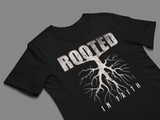 Rooted in Faith Inspirational Christian T-shirt
